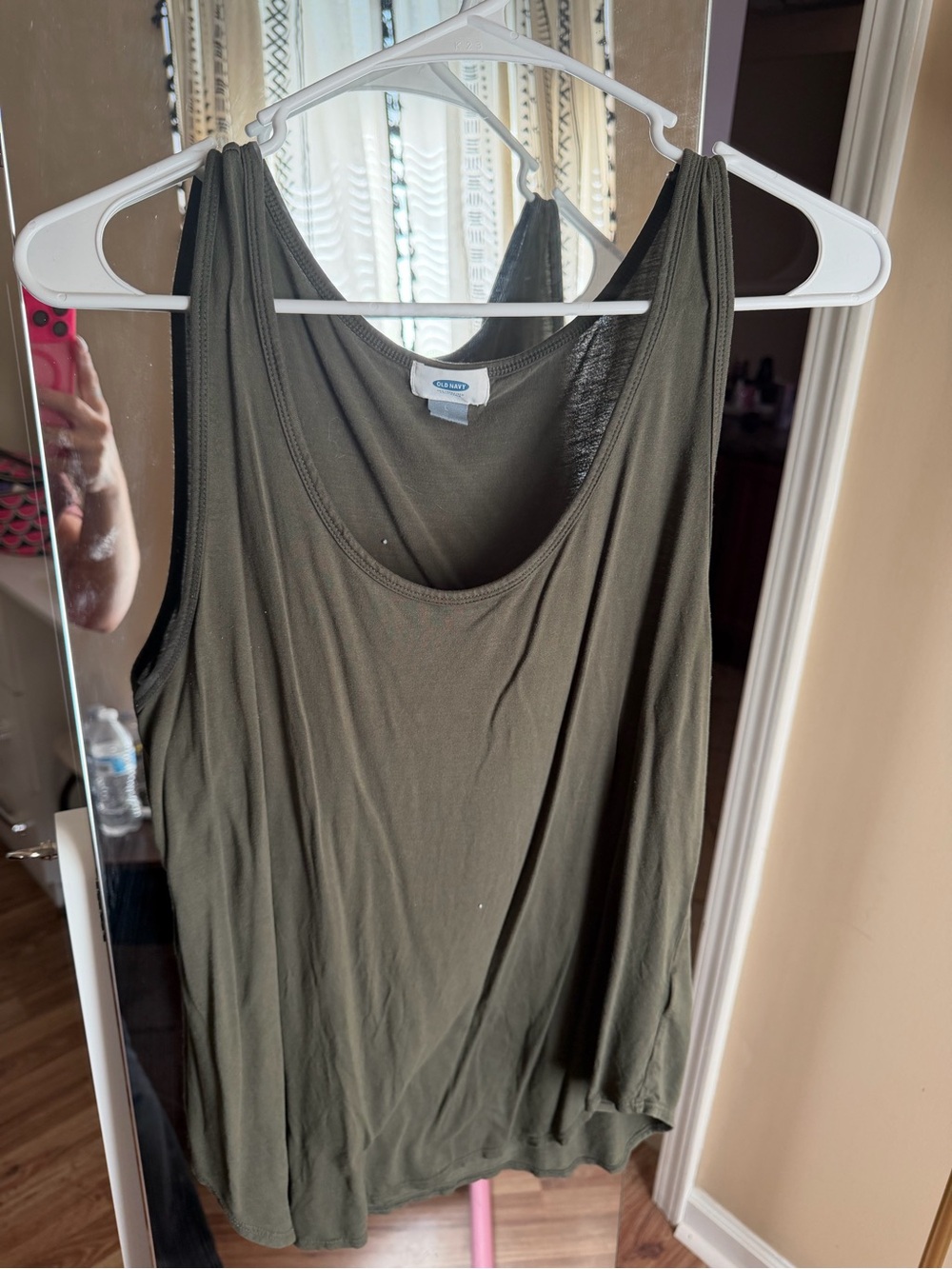 Old Navy Olive Scoop Neck Tank Top